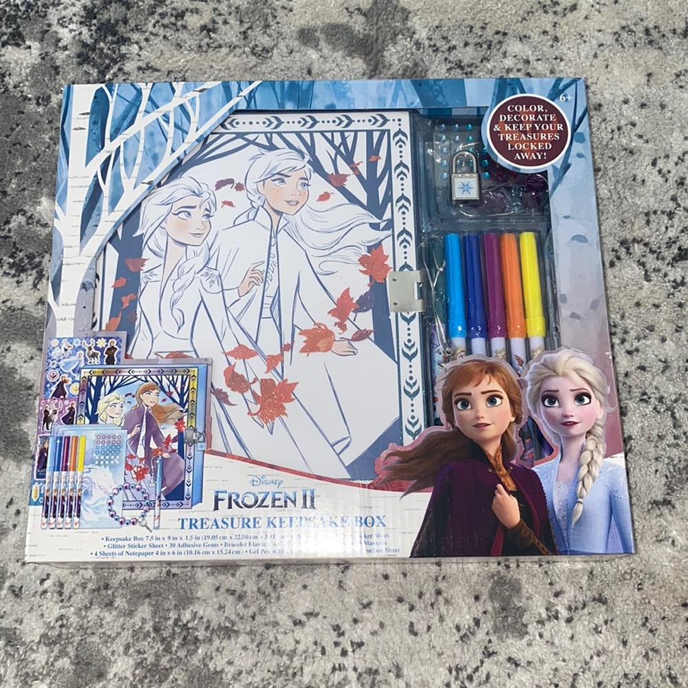 Frozen II Treasure coloring Keepsake Box
